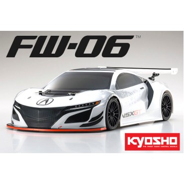 AUTOMODELO KYOSHO NITRO FW06 ACURA NSX GT3 CÂMBIO 2 MARCHAS 1/10 4x4 RADIO 2.4GHZ KT231P NOVO MOTOR KE15SP FW-06 KYO33208B KYO 33208B